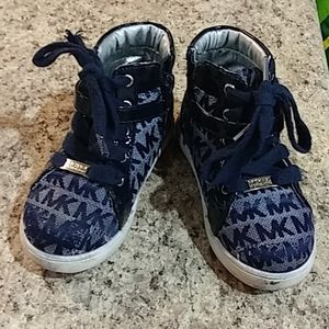 Blue Michael Kors high top shoes